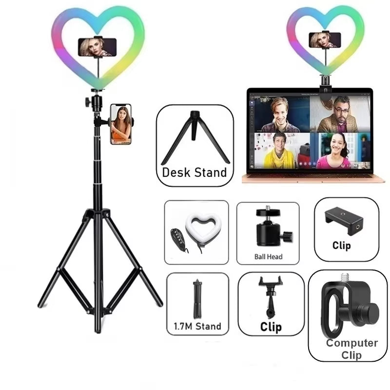 Heart-Shaped Selfie Ring Light