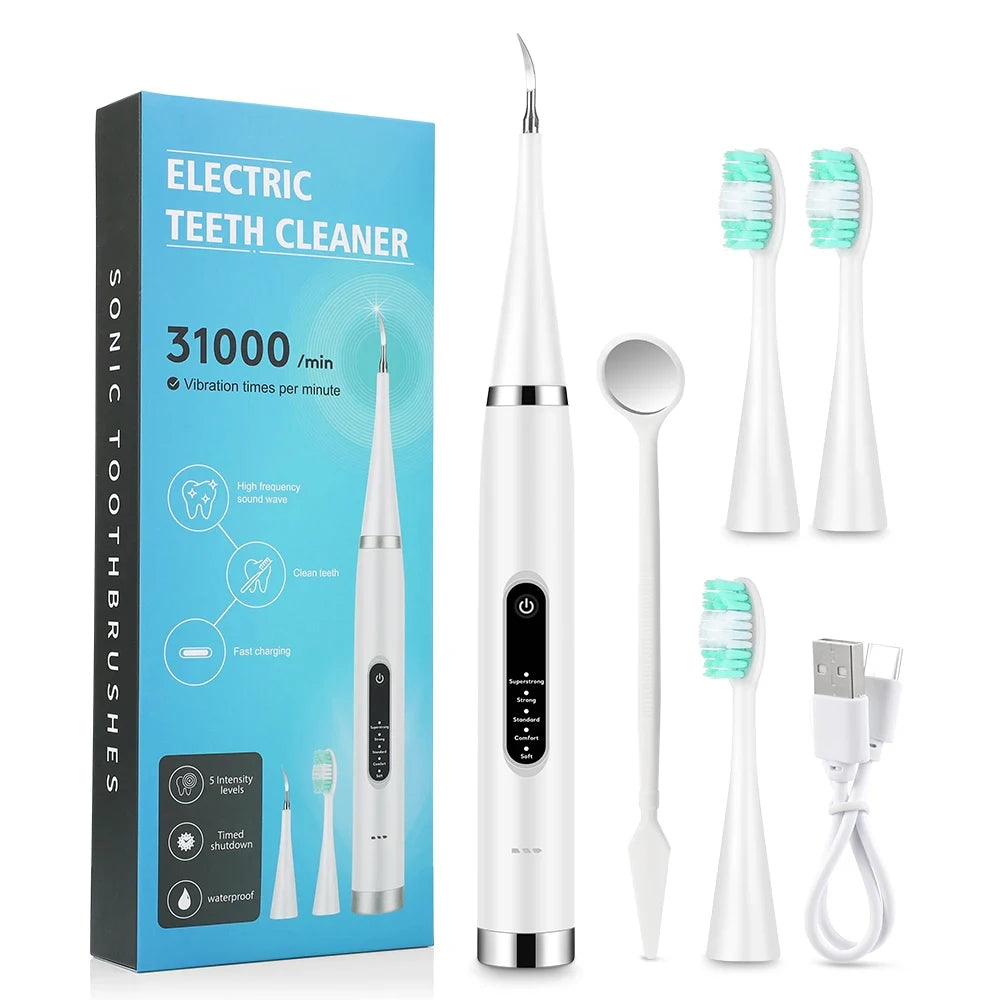 Electric Teeth Whitening Sonic Plaque Cleaner