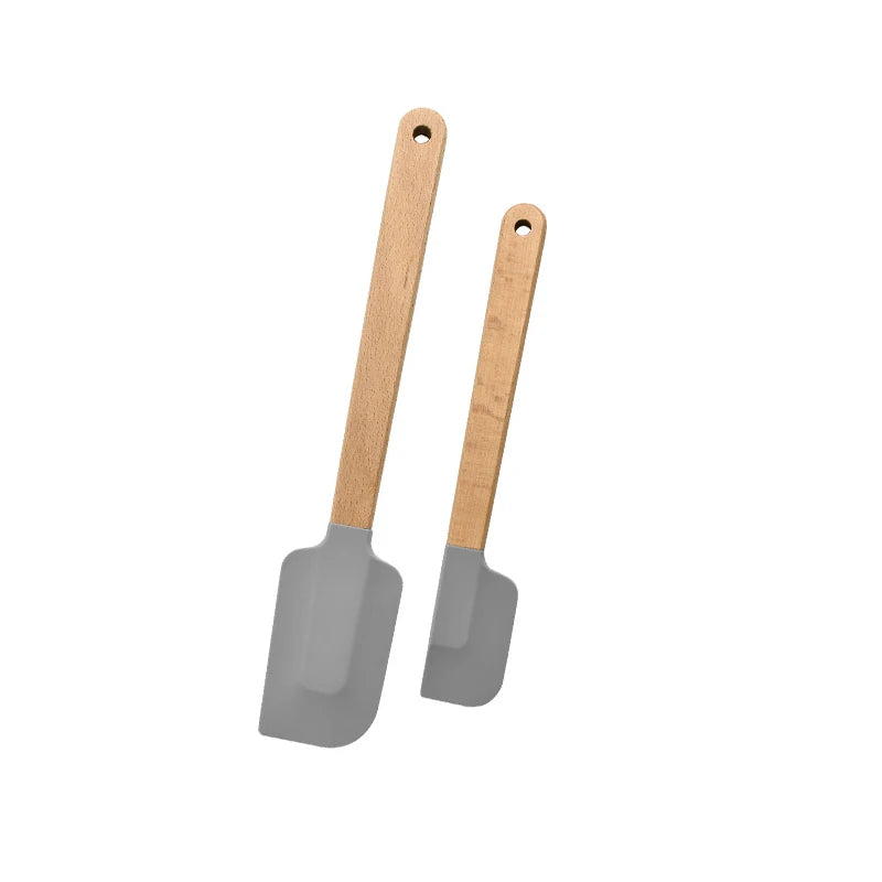 Set of 2x White Silicone Non-Stick Spatula For Baking