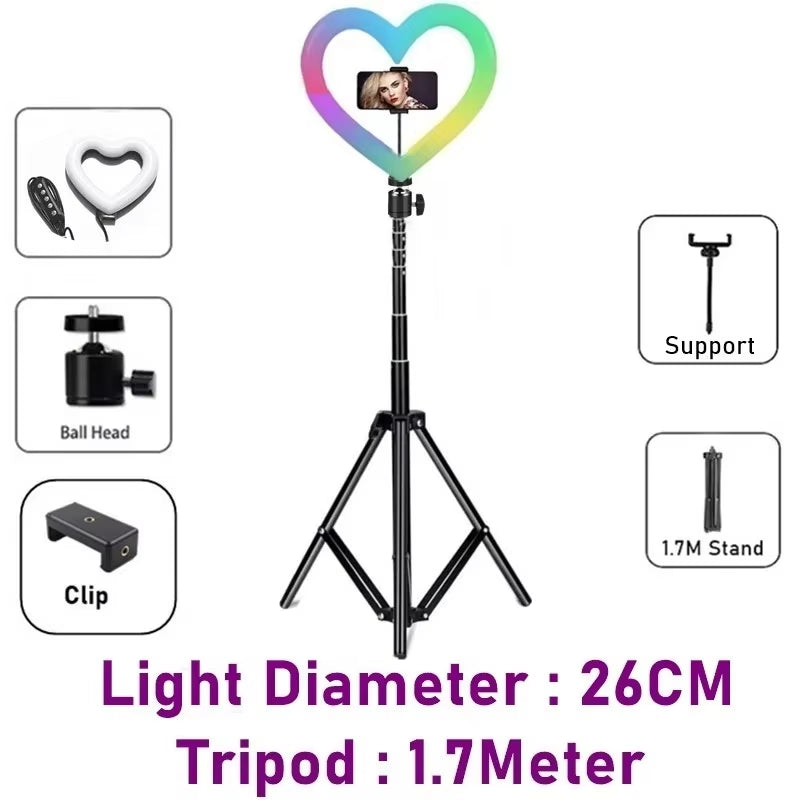 Heart-Shaped Selfie Ring Light
