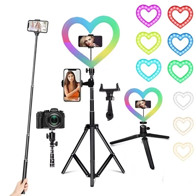 Heart-Shaped Selfie Ring Light