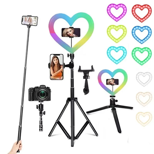Heart-Shaped Selfie Ring Light