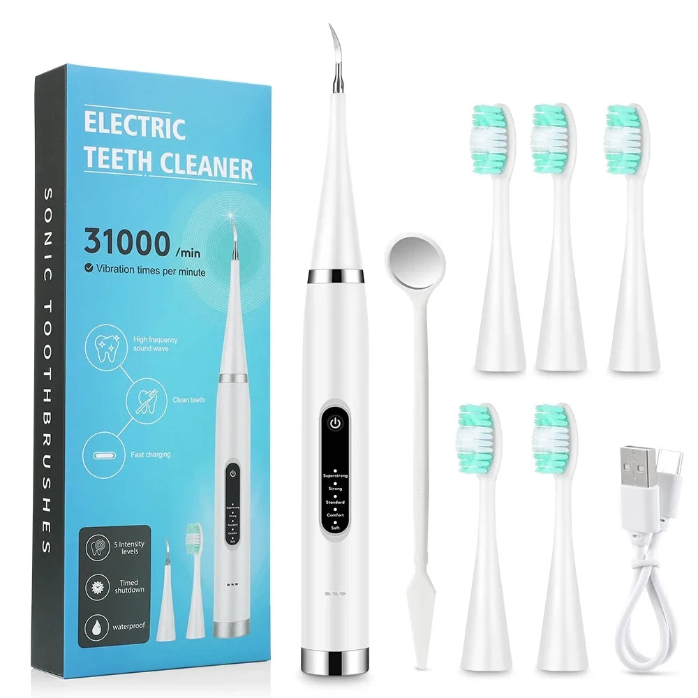 Electric Teeth Whitening Sonic Plaque Cleaner