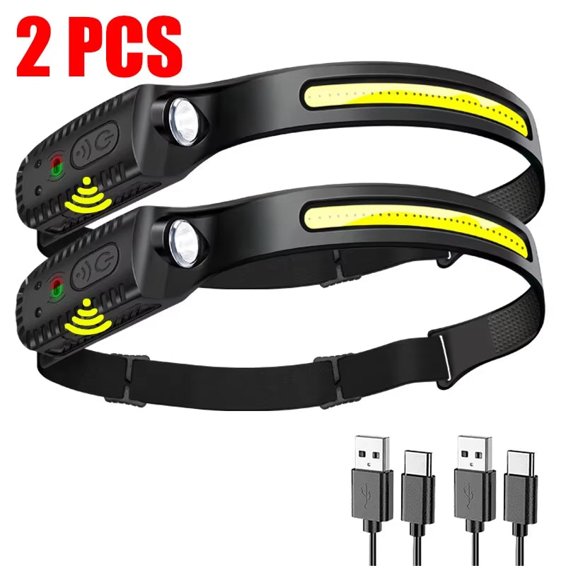 LED Sensor Waterproof Headlamp/Head Torch with XP-E+COB Technology