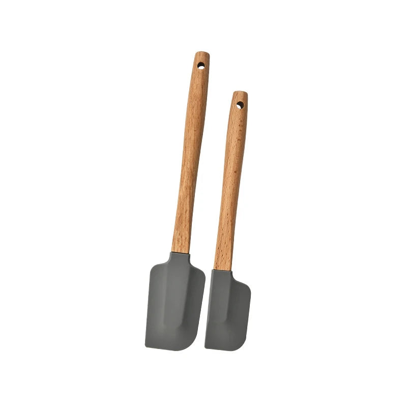 Set of 2x White Silicone Non-Stick Spatula For Baking