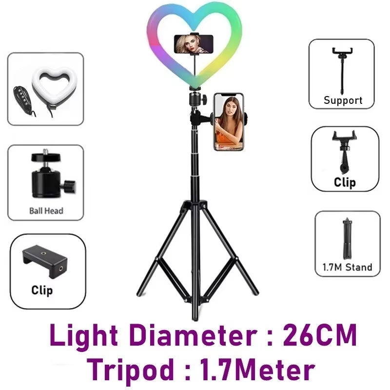 Heart-Shaped Selfie Ring Light
