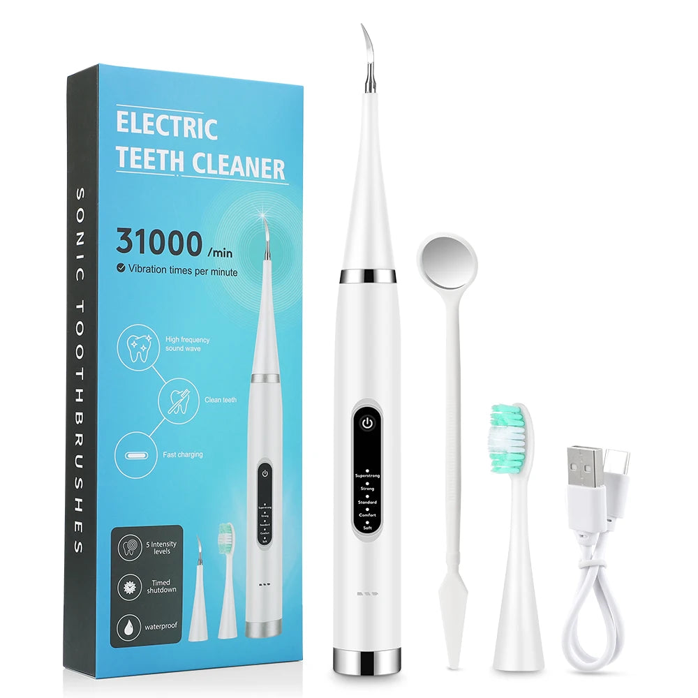 Electric Teeth Whitening Sonic Plaque Cleaner