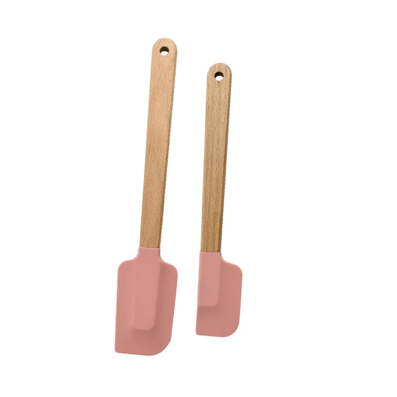 Set of 2x White Silicone Non-Stick Spatula For Baking