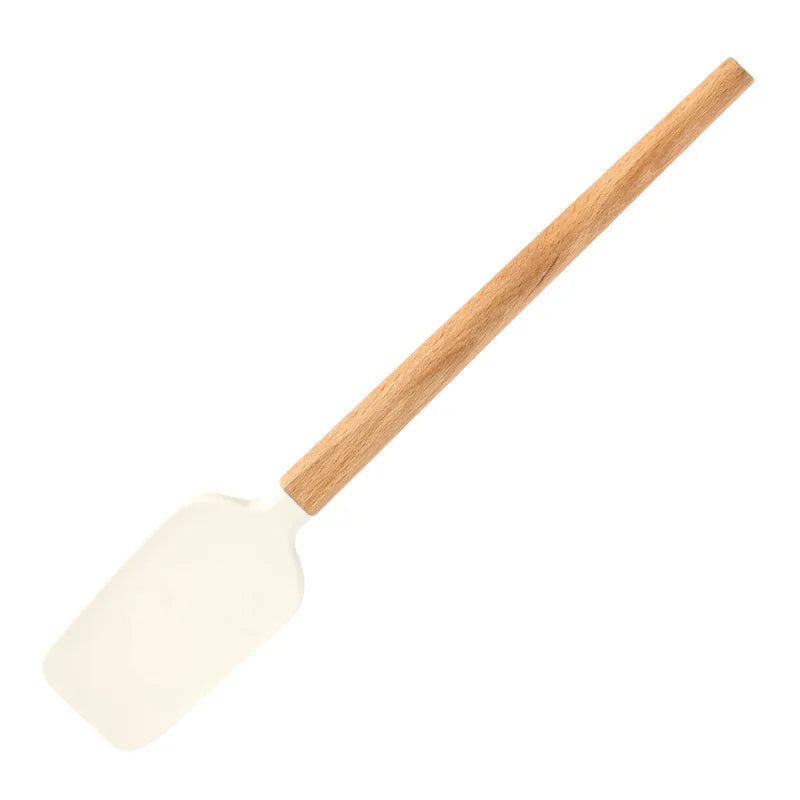 Set of 2x White Silicone Non-Stick Spatula For Baking