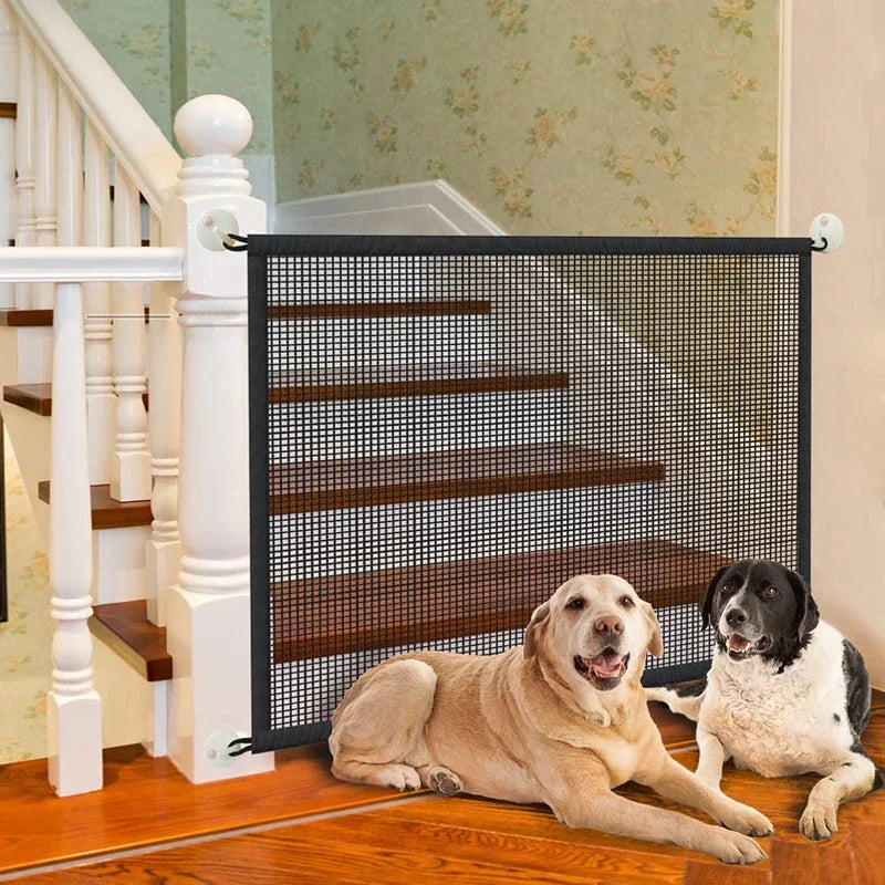 Pet Safety Barrier Mesh Fence with 4x Self-Adhesive Hooks