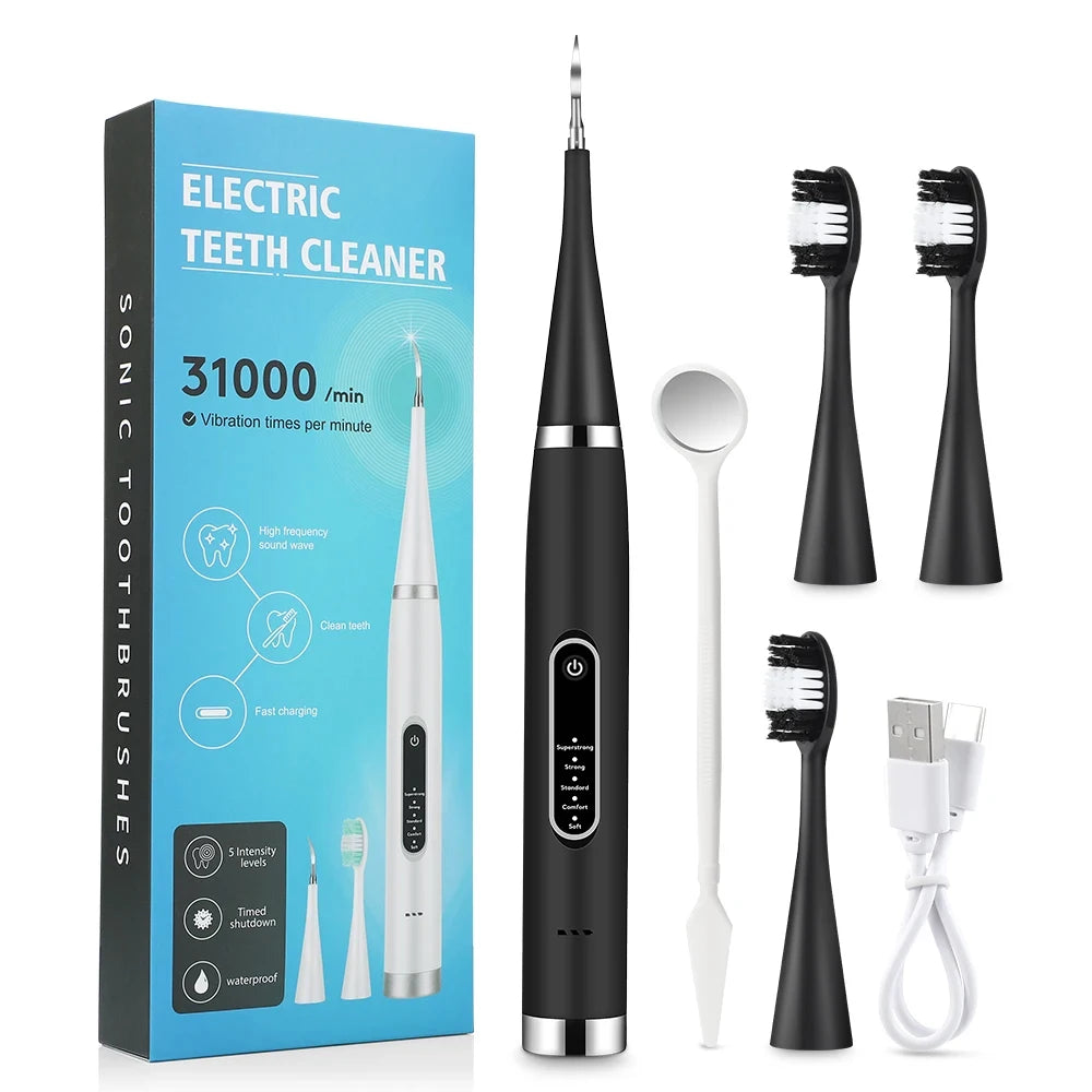 Electric Teeth Whitening Sonic Plaque Cleaner