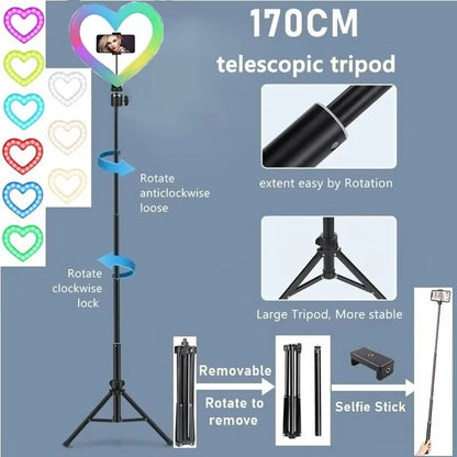 Heart-Shaped Selfie Ring Light