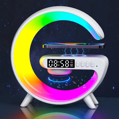 Multifunction Wireless Charger Stand Speaker Night Light 30W 